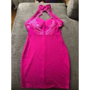 Hot pink body dress by FASHIONNOVA